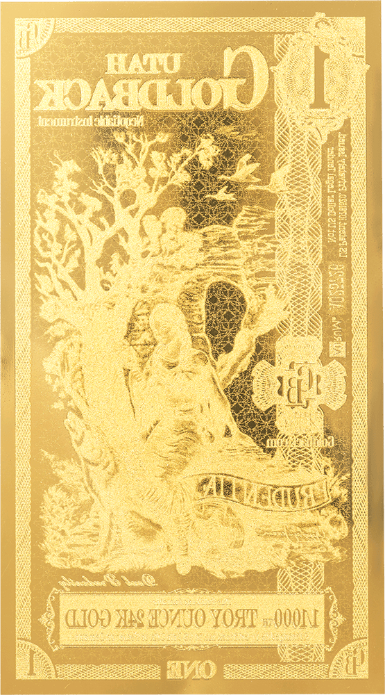 Reverse of the 1 Utah Goldback