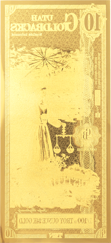 Reverse of the 10 Utah Goldback