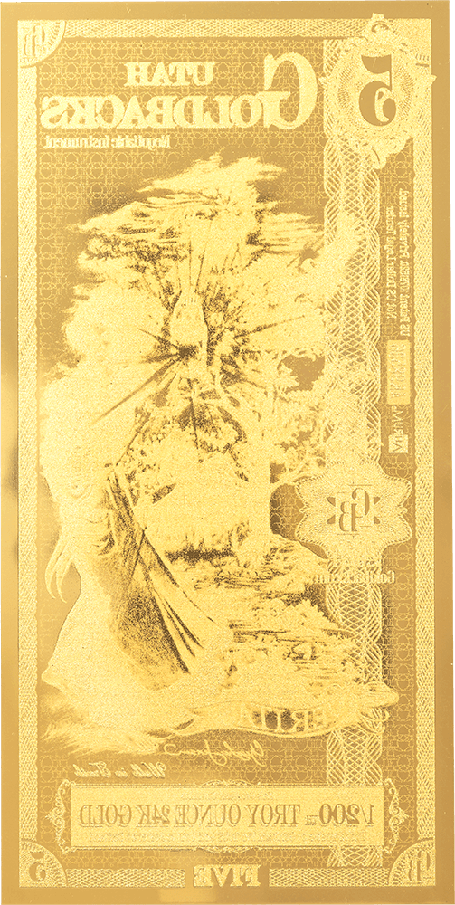Reverse of the 5 Utah Goldback
