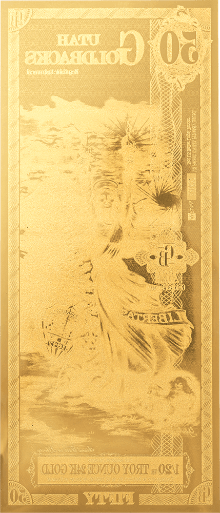 Reverse of the 50 Utah Goldback